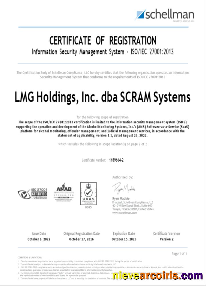 USA LMG certificate of registration